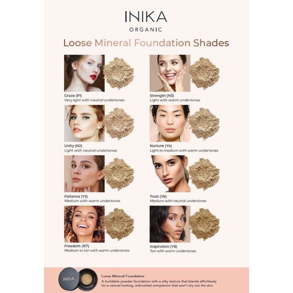 Inika Nou-rish - Organic Loose Mineral Foundation SPF 25: Trust - Picture 2 of 10